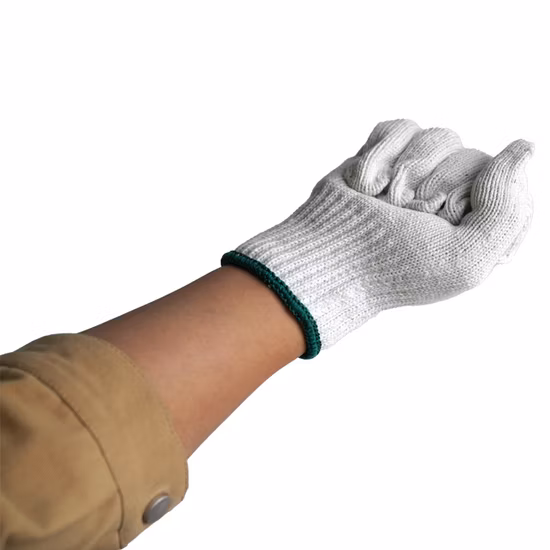 Guanti lavorati a maglia di cotone bianco del guanto da lavoro di sicurezza del guanto industriale/di lavoro/della mano all'ingrosso della Cina calibro 7/10