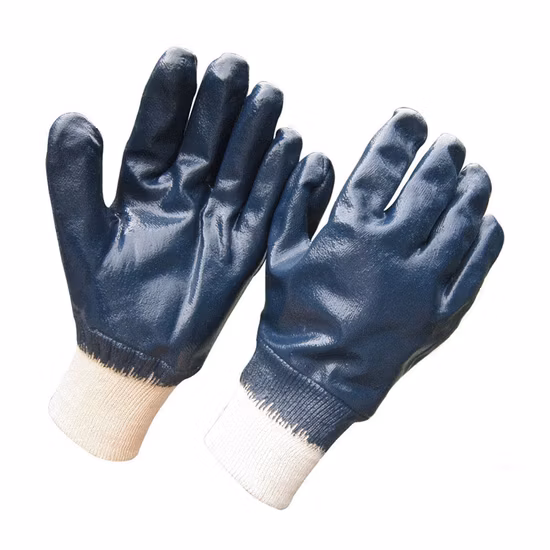 Guanto da lavoro di sicurezza da giardinaggio semi-immerso in nitrile giallo