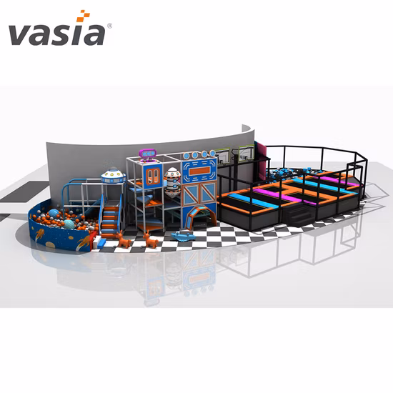 Trampolino per parco giochi al coperto con piscina morbida con palline oceaniche personalizzato più popolare